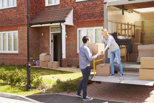 Removals team handling a home move in Edgware