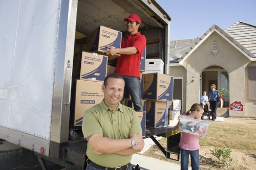 Van loading during a scheduled removal service