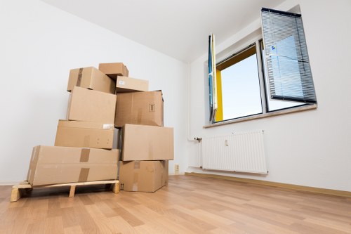 Assorted packing boxes and protective materials for Edgware customers