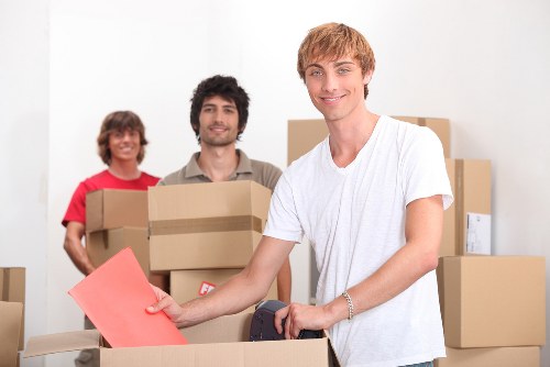 Local packing team helping with fragile items during a move in Edgware