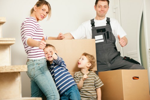 Unpacking service arranging household items in a new Edgware property